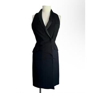 H&M Black Tuxedo Mini Dress Size 4